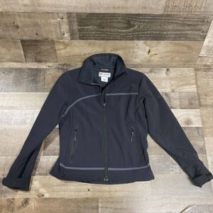 Columbia Titanium Women's Sz Small Black and Gray Softshell Mock Neck Jacket